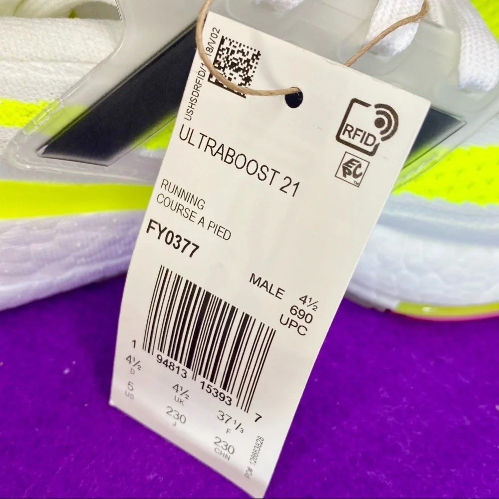 New adidas Ultraboost 21 Running Shoe FY0377 Men’s Size: 5 Women’s 6.5 - Picture 12 of 13